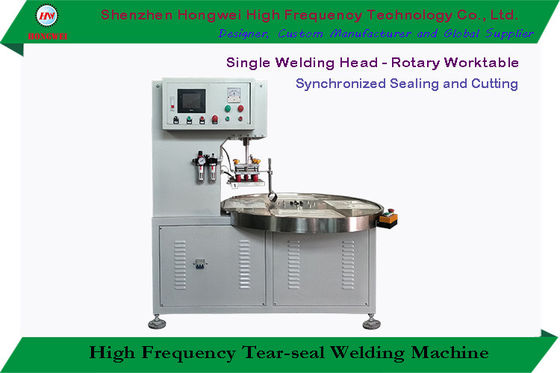 Turntable High Frequency Welding Machine , Semi Automatic Blister Cutting Machine